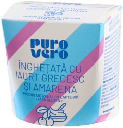 Greek yogurt and amarena gelato