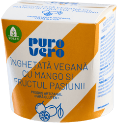 Mango and passion fruit vegan sorbetto