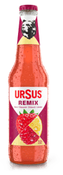 Ursus Remix Bere cu gust de capsune, zmeura si lamaie
