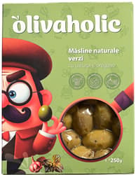 Olivaholic Masline verzi intregi cu usturoi și oregano