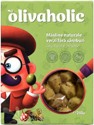 Olivaholic Masline verzi fara samburi cu usturoi și oregano