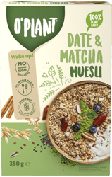O'Plant muesli with matcha & dates