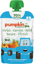 Pumpkin Organics ECO Piure de dovleac, morcov, mar, banane si piersici