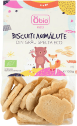 Obio ECO Biscuiti animalute din grau spelta