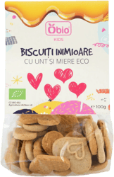 Obio ECO Biscuiti inimioare cu unt si miere