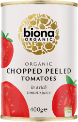 Biona ECO organic canned peeled chopped tomatoes