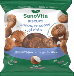 Sanovita Coconut, carob and chia biscuits
