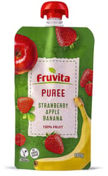 Fruvita Strawberry, apple and banana puree