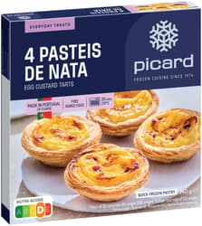 Picard Pasteis de Nata Tarte portugheze cu crema de ou, 4 buc