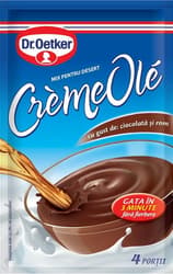 Dr. Oetker Creme Ole Pudra pentru desert cu gust de ciocolata si rom