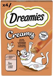 Dreamies Creamy Cat Treats, Chicken Flavor, 4x10g