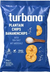 Turbana Chipsuri de plantan verde cu sare de mare