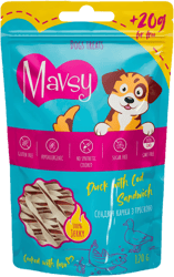 MAVSY Dog Treats, Duck with Cod Sandwich