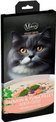 MAVSY Cat Treats, Salmon and Tuna Fillets with Alfalfa and Catnip Sprinkles for Cats