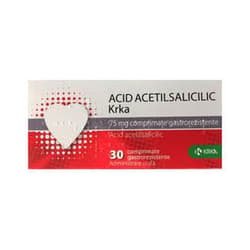 KRKA ACID ACETILSALICILIC 75MG X 30 COMPRIMATE