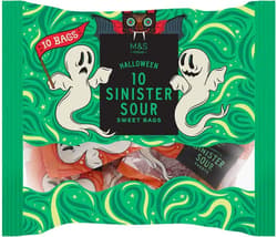 Marks & Spencer 10 pungi cu dulciuri acrisoare cu tematica infricosatoare de Halloween