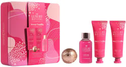 The Luxury Bathing Relax & Unwind Company Gift set with sweet vanilla&almond glaze perfume,
