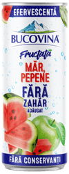 Bucovina Fructata Efervescenta apple-watermelon 330ml can