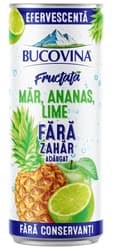 Bucovina Fructata Efervescenta apple-pineapple-lime 330ml can