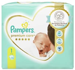 Pampers Premium Care Scutece marimea 1, nou nascut, 2-5 kg