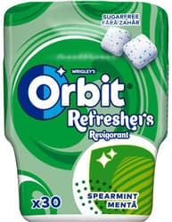 Orbit Refreshers Spearmint Sugarfree Gum with mint and menthol flavors 30 pcs