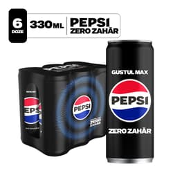 Pepsi Zero Zahar Bautura carbogazoasa cu aroma de cola 6 pack doza