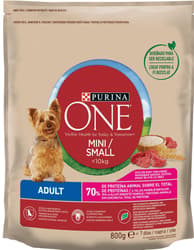 Purina One Mini Adult Hrana uscata caini cu vita si orez