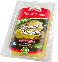 Five Continents Cascaval de Dobrogea Cheese made from sheep milk sliced