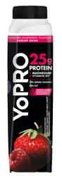 YoPRO Protein Yogurt Drink with Strawberries and Raspberries