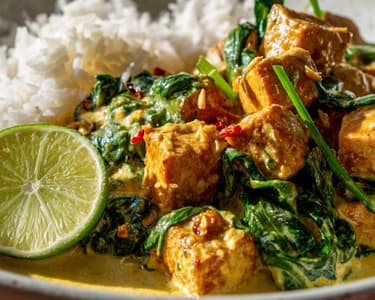 Peanut Curry with Coconut Milk and Tempeh