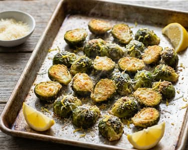 Baked Brussels Sprouts with Parmesan