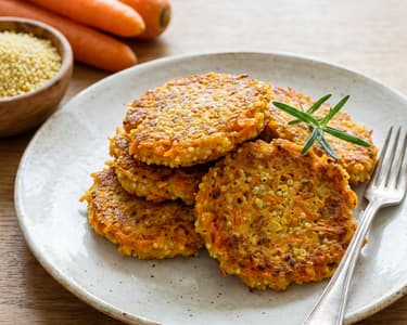 Carrot and millet patties