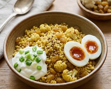 Bulgur cu conopidă și curry
