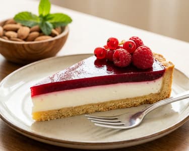 Tender Tart with Cream Cheese and Berry Jelly