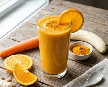 Smoothie cu vitamine, portocale și morcov