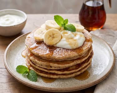 Banana oat pancakes