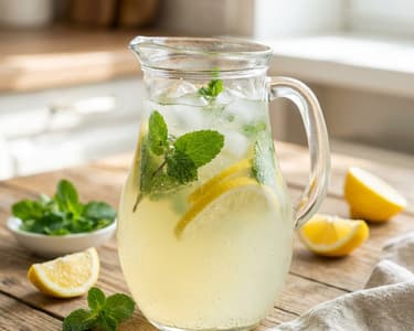 Limonadă cu mentă și apă minerală