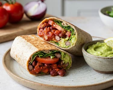 Red Bean and Avocado Burrito