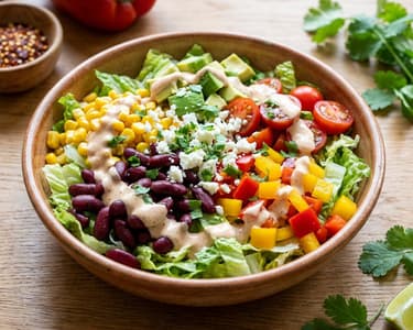 Chilli Salad with Avocado and Chipotle Dressing