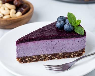 No-bake Blueberry Cheesecake with Chia Seeds