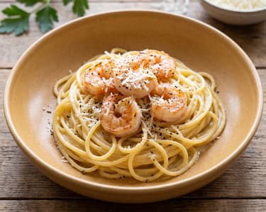 Paste cu pecorino şi creveţi