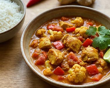 Curry Madras cu pui și legume