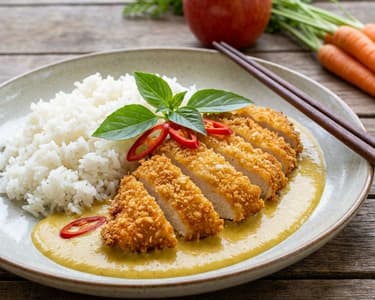 Pui Katsu Curry cu Orez Jasmine