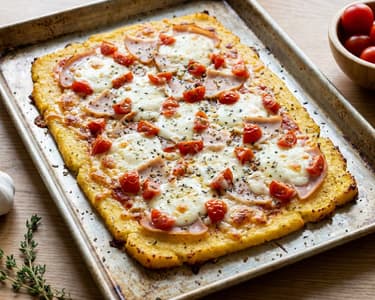 Pizza de mămăligă la tavă
