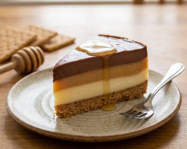Prăjitură cu budincă și crustă de biscuiți graham