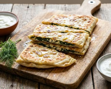 Gözleme cu spanac și telemea | Street food rapid