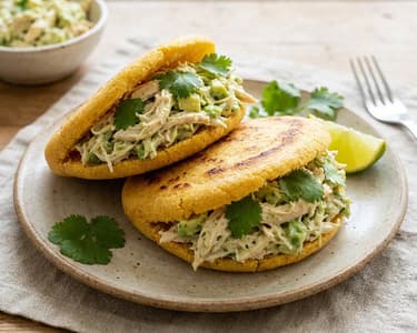 Venezuelan Arepas with Tender Chicken and Avocado | Summer Street Food