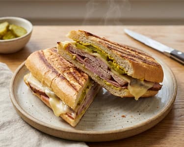 Sandwich Cubano cu porc și cașcaval | Street food de vară