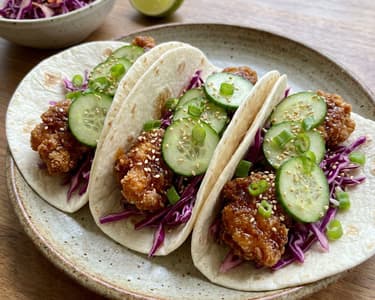 Korean crispy chicken tacos | Quick street food