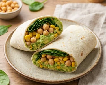 Avocado and chickpea wrap | Quick snack